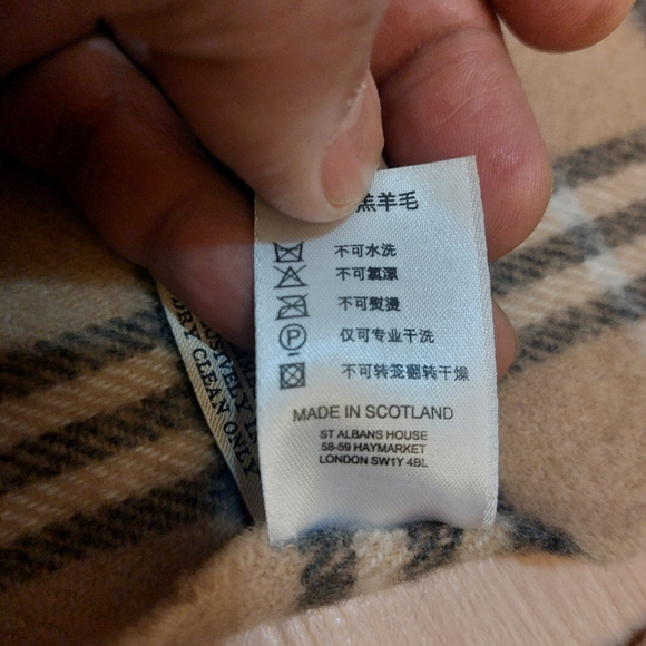 Burberry Vintage Scarf Nova Check lambs Wool scotland 90s - Picture 10 of 11